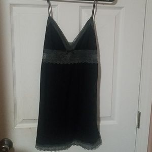 Gilligan Black Lace Trim Slip Dress Gilligan Gray